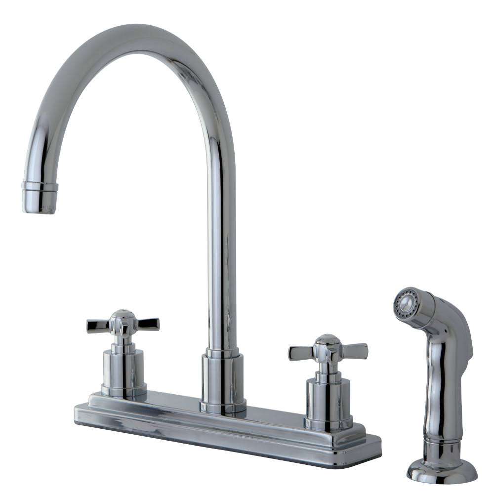 Kingston Brass KS8791ZX Millennium 8x22 Centerset Kitchen Faucet, Polished Chrome