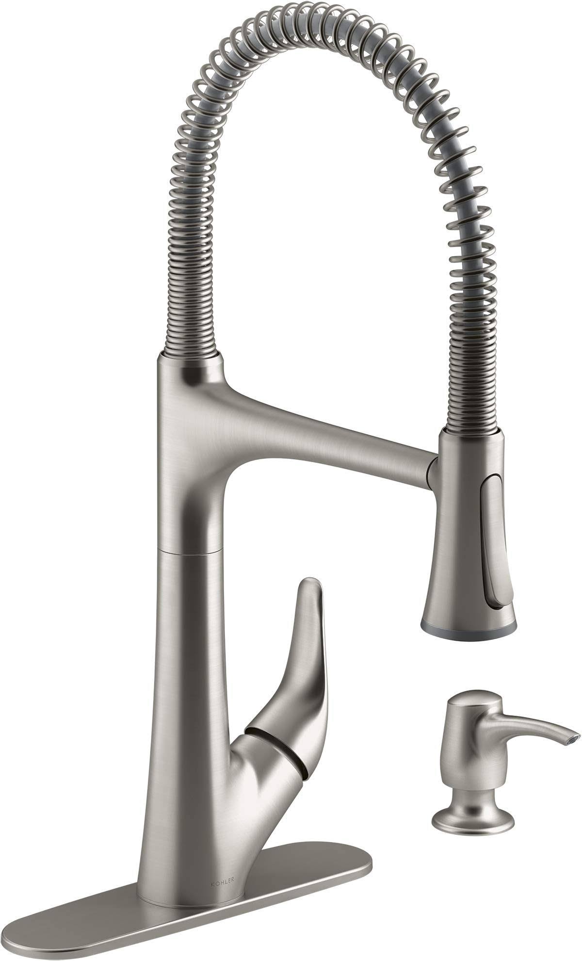 Kohler Lilyfield Vibrant Stainless 1-Handle Pull-Down Kitchen Faucet R27459-SD-VS