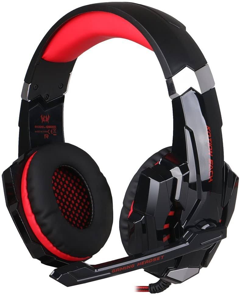 Stereo Surround Sound Gaming Headset G9000 3.5mm Noise Cancelling Headphone with Mic Volume Control for PC Mobile Phones (Black