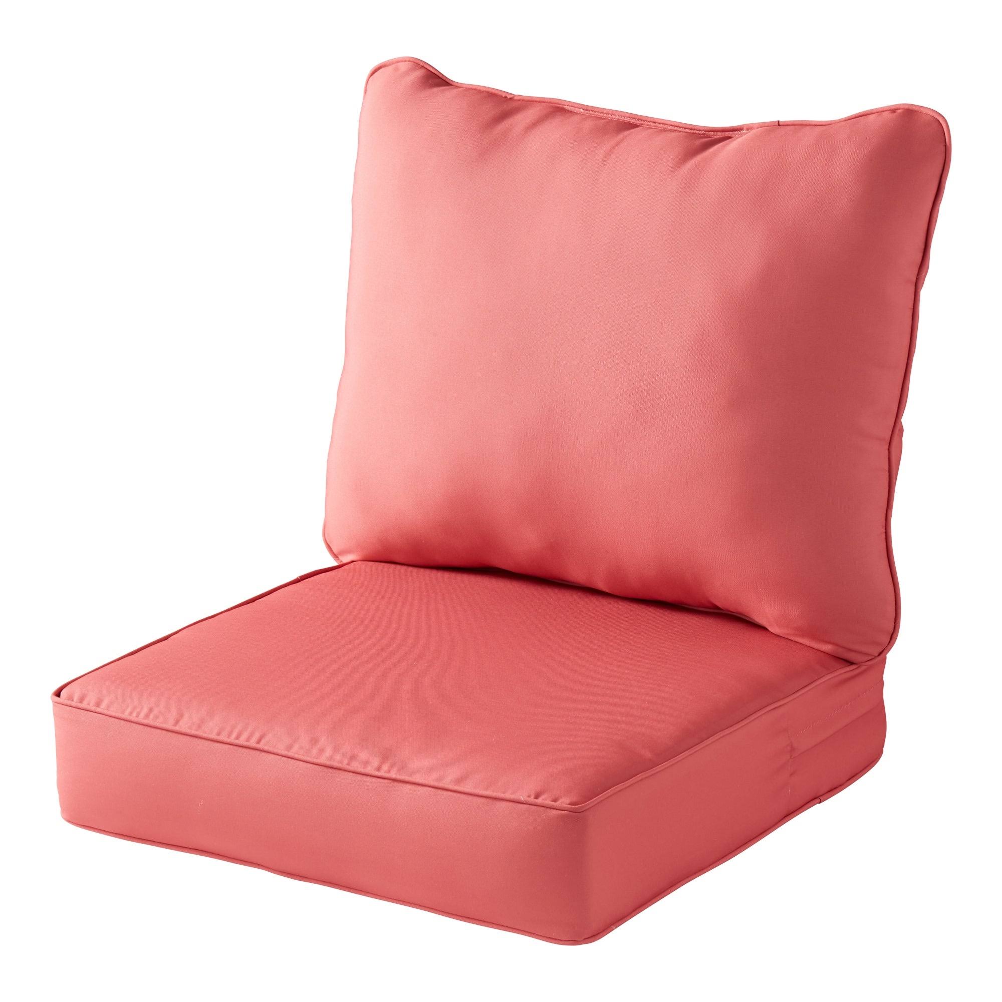 Greendale Home Fashions Deep Seat Cushion Set Coral Solid