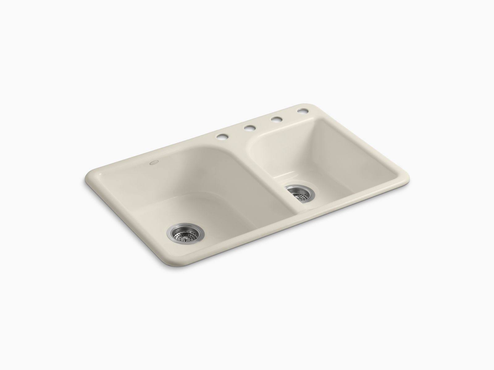 Kohler K-5948-4-47 Efficiency Kitchen Sink Almond