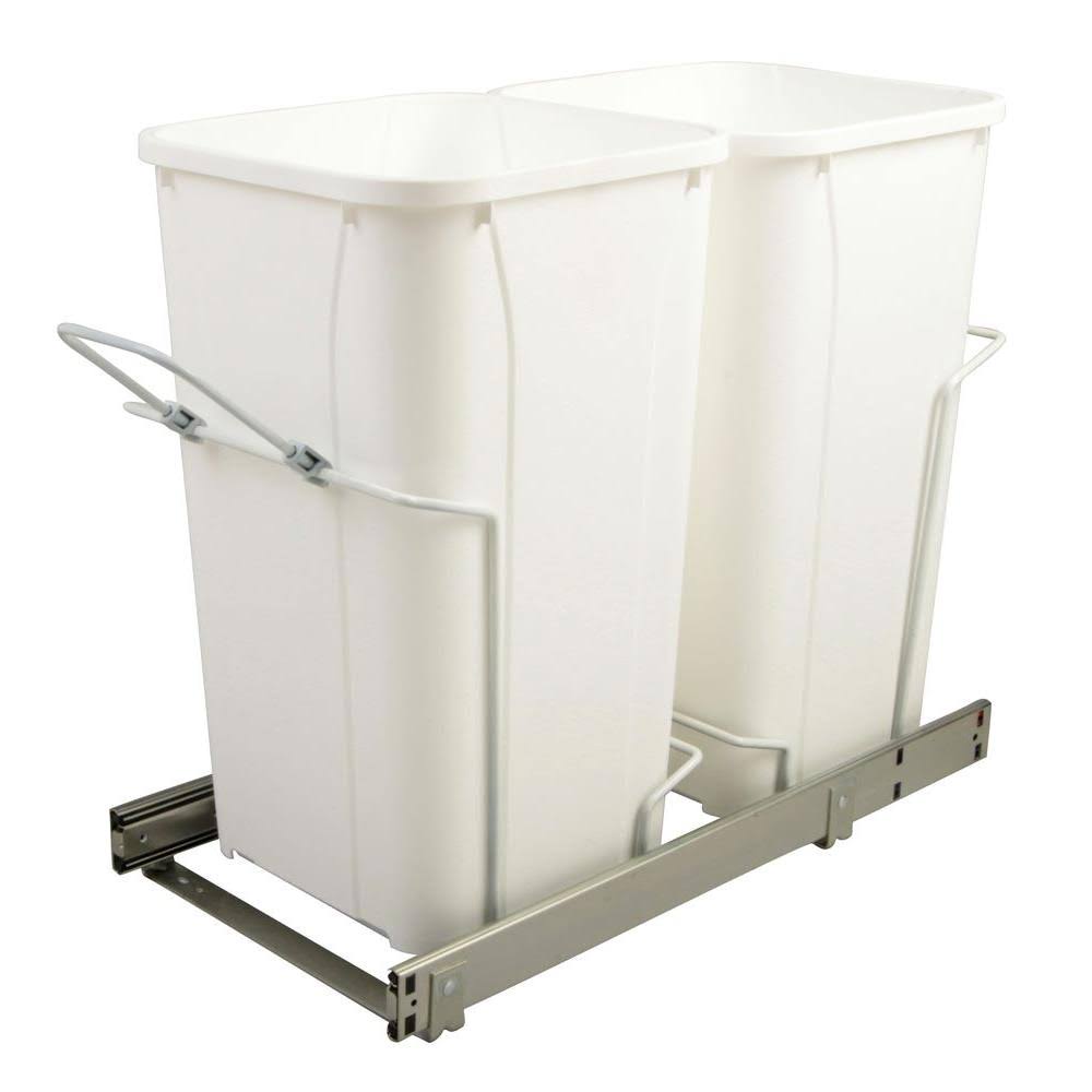 Knape u0026 Vogt, Soft-Close Bottom-Mount - Double, White