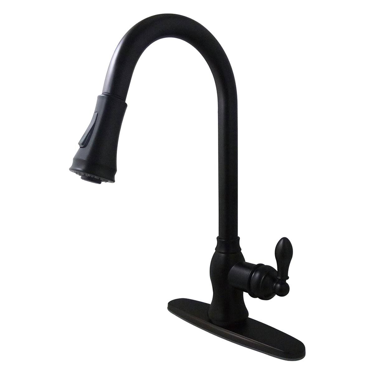 Kingston Brass GS7775ACL Gourmetier American Classic Single Handle Faucet with Pull Down Spout Oil Rubbed Bronze