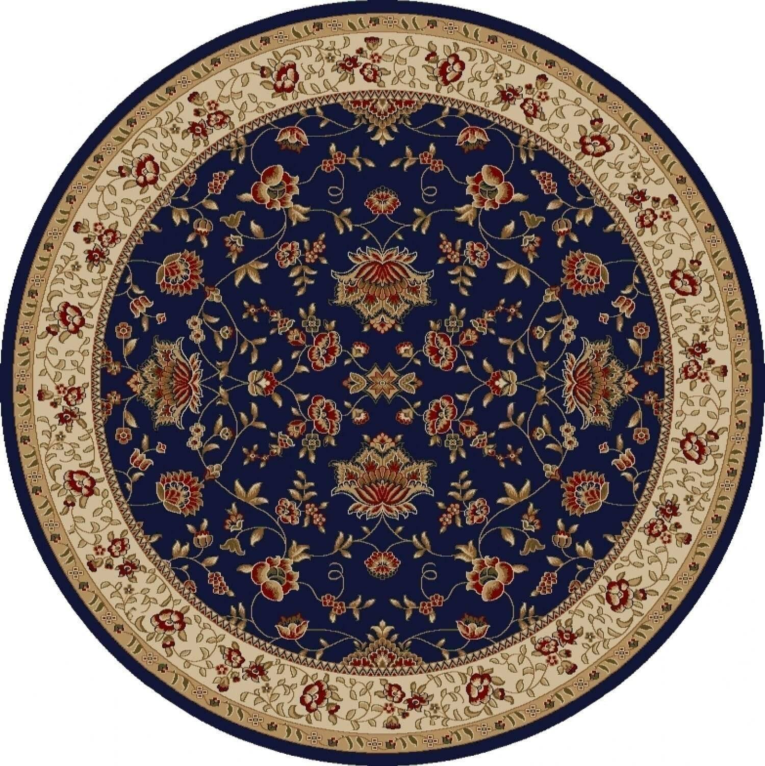 Radici USA Como 1597 Blue 5&3x22 Round Area Rug
