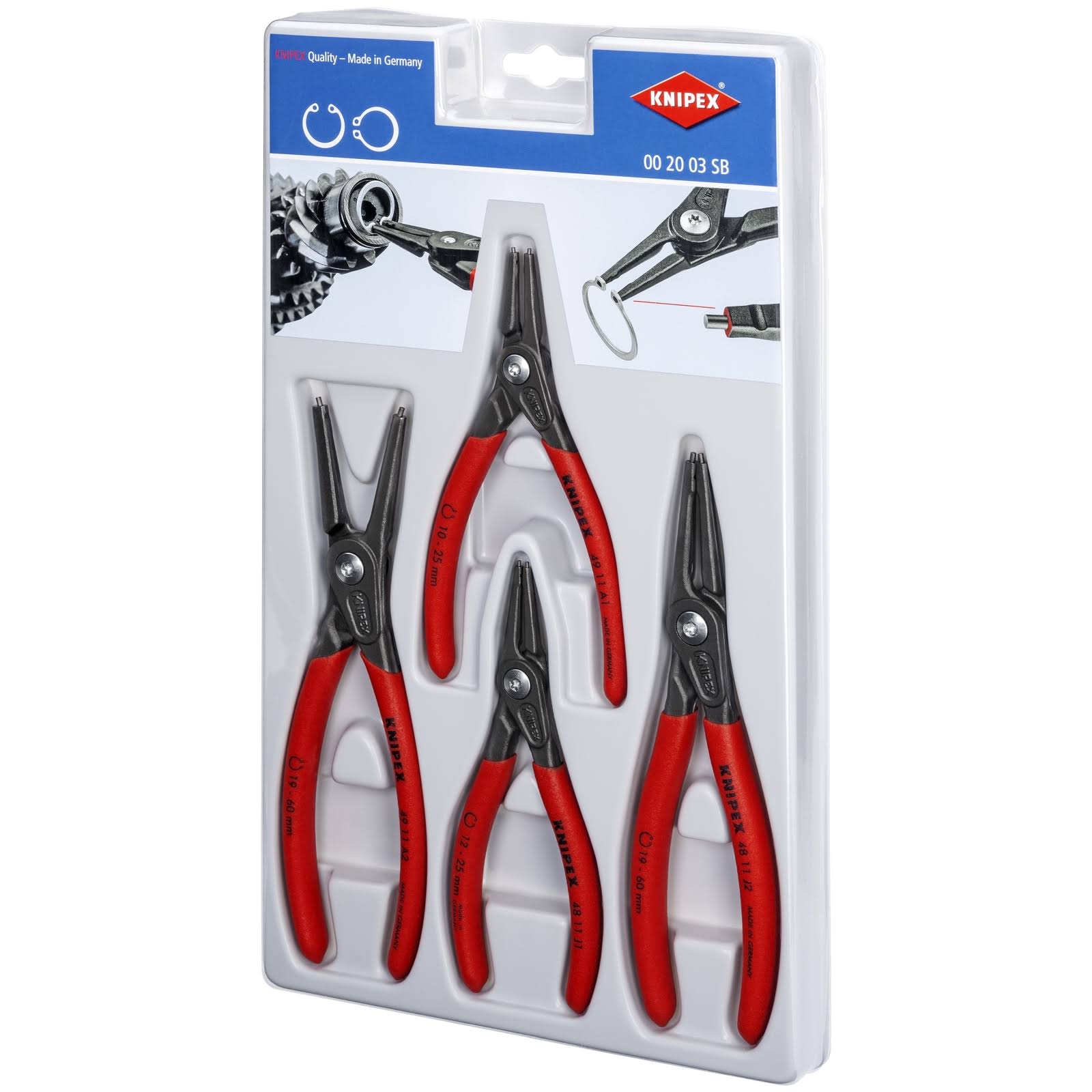 Knipex Precision Snap-Ring Pliers Set (4-Piece)
