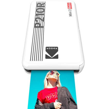 Kodak Mini 2 Retro 2.1x3.4” Portable Instant Photo Printer, Wireless - Black P210RW