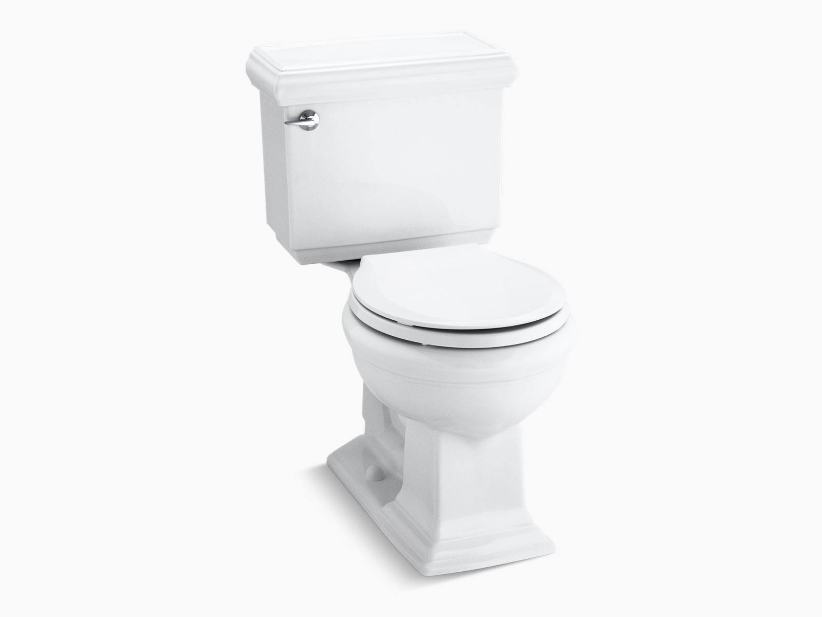Kohler K-3986-0 White Memoirs 1.28 GPF Two Piece Round Front Classic Comfort Height Toilet