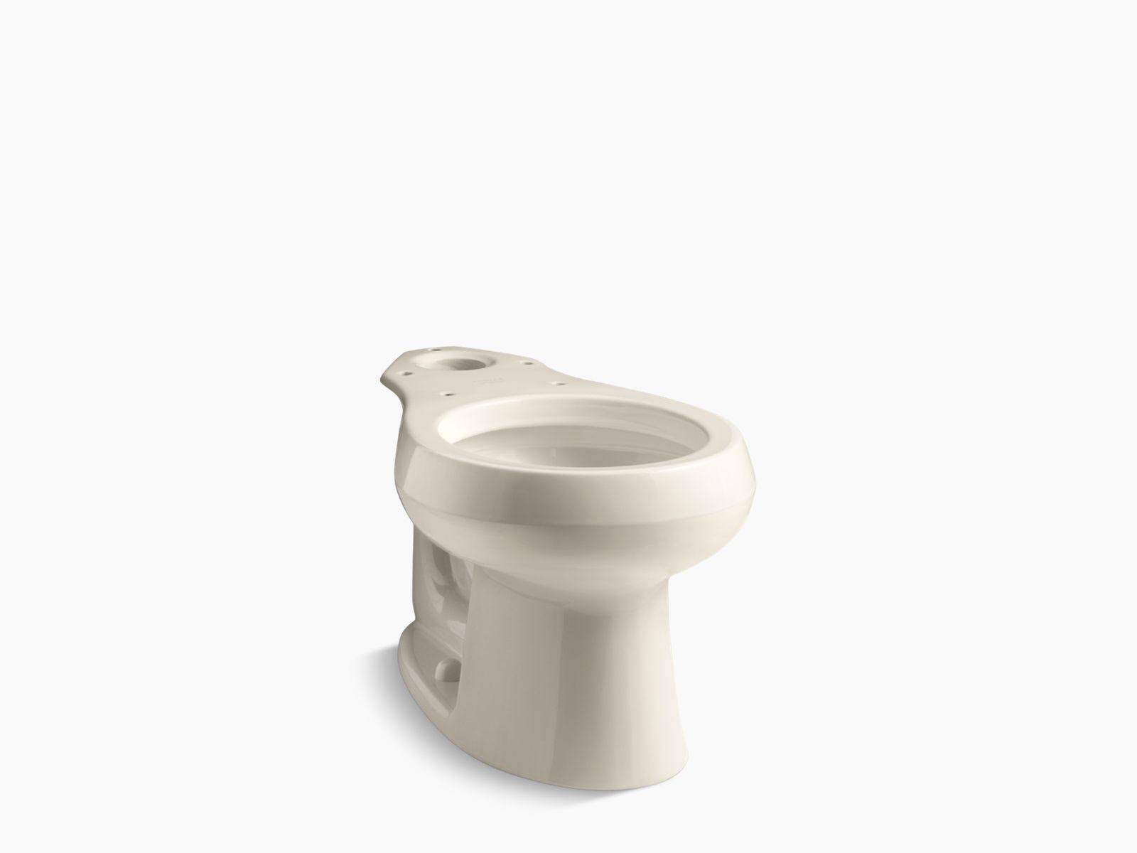 Kohler K-4197-47 Wellworth Round-Front Toilet Bowl Almond