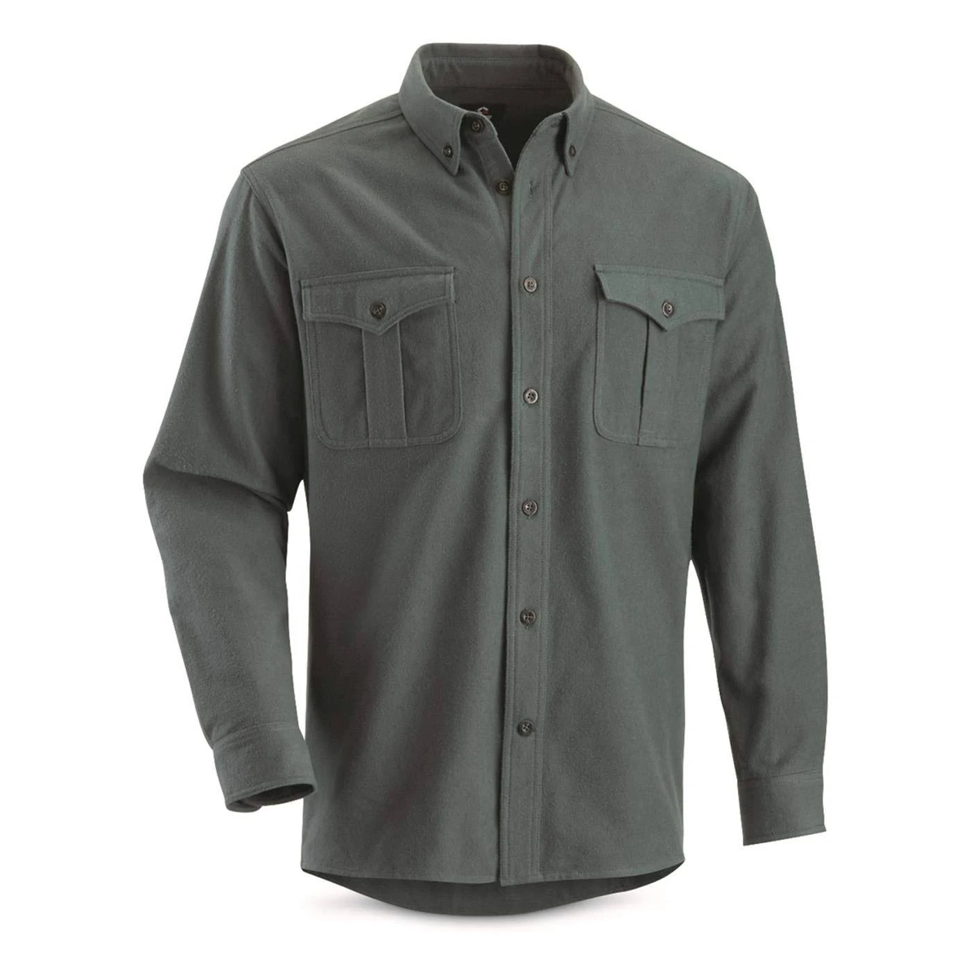 Guide Gear Men&s Cotton Chamois Shirt, Size: Medium, Green