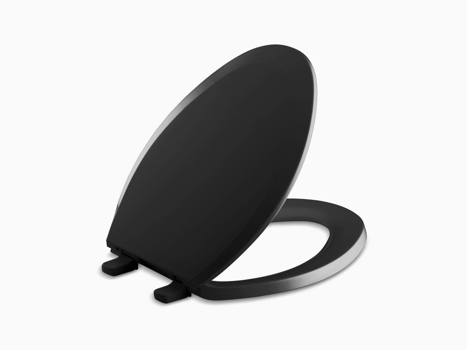 Kohler Lustra with Quick-Release Hinges Elongated Toilet SEAT, Black K-4652-7