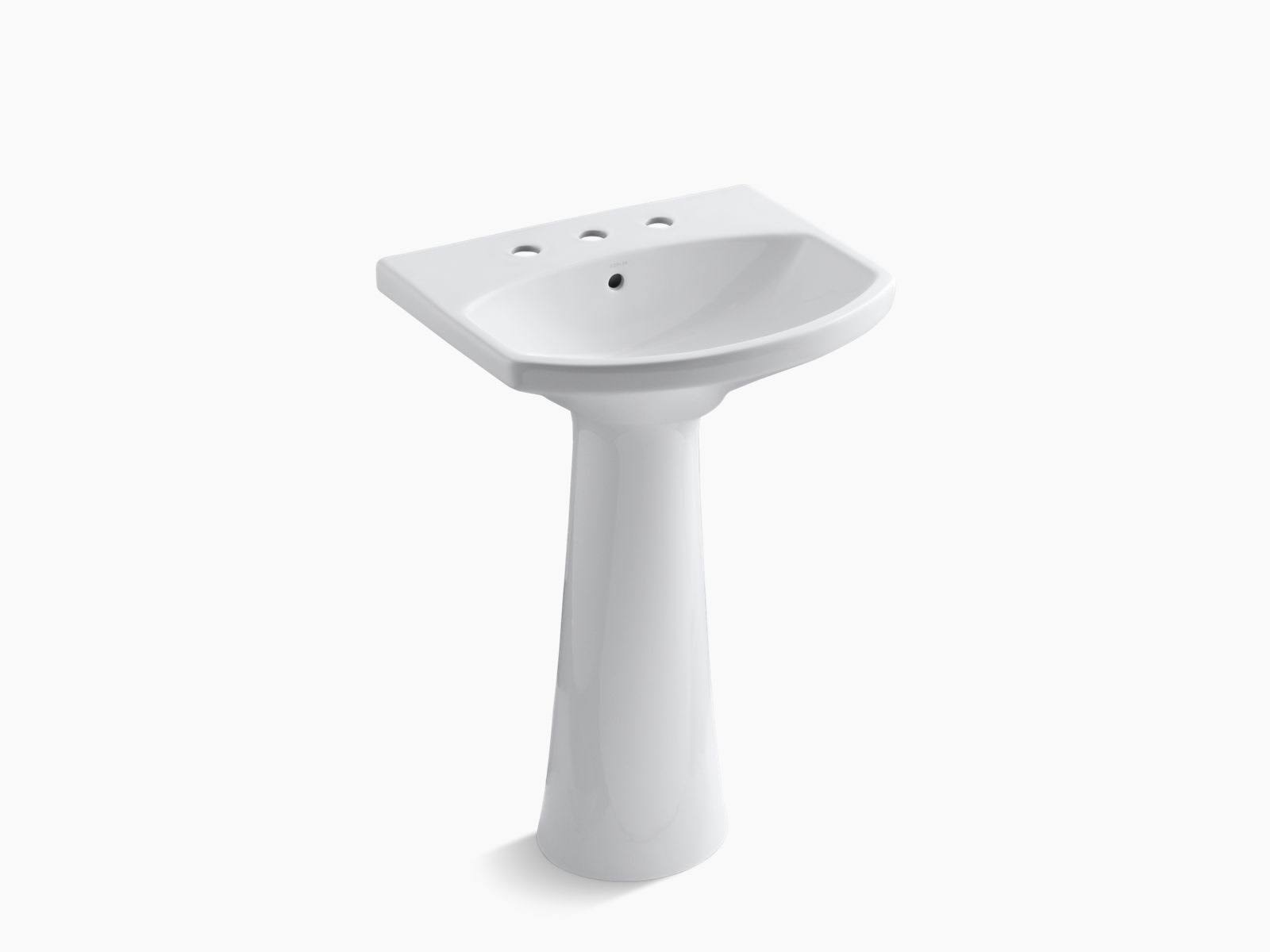 Kohler K-2362-8-0 Cimarron Sink Pedestal White