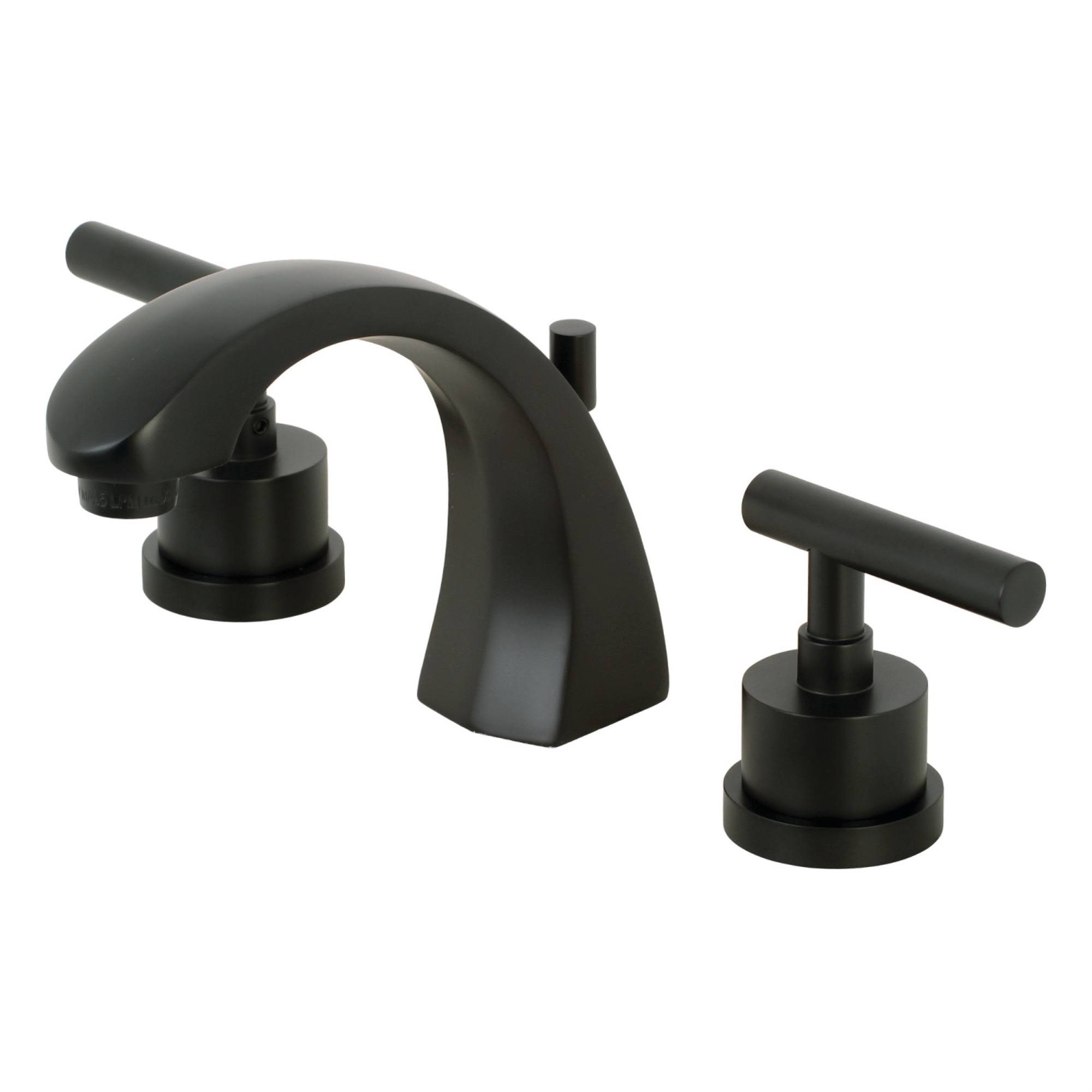Kingston Brass KS4980CML Manhattan 8x22 Widespread Bathroom Faucet, Matte Black