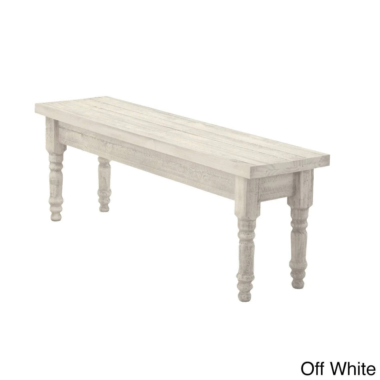 Grain Wood Furniture Valerie Wood bench; Off White