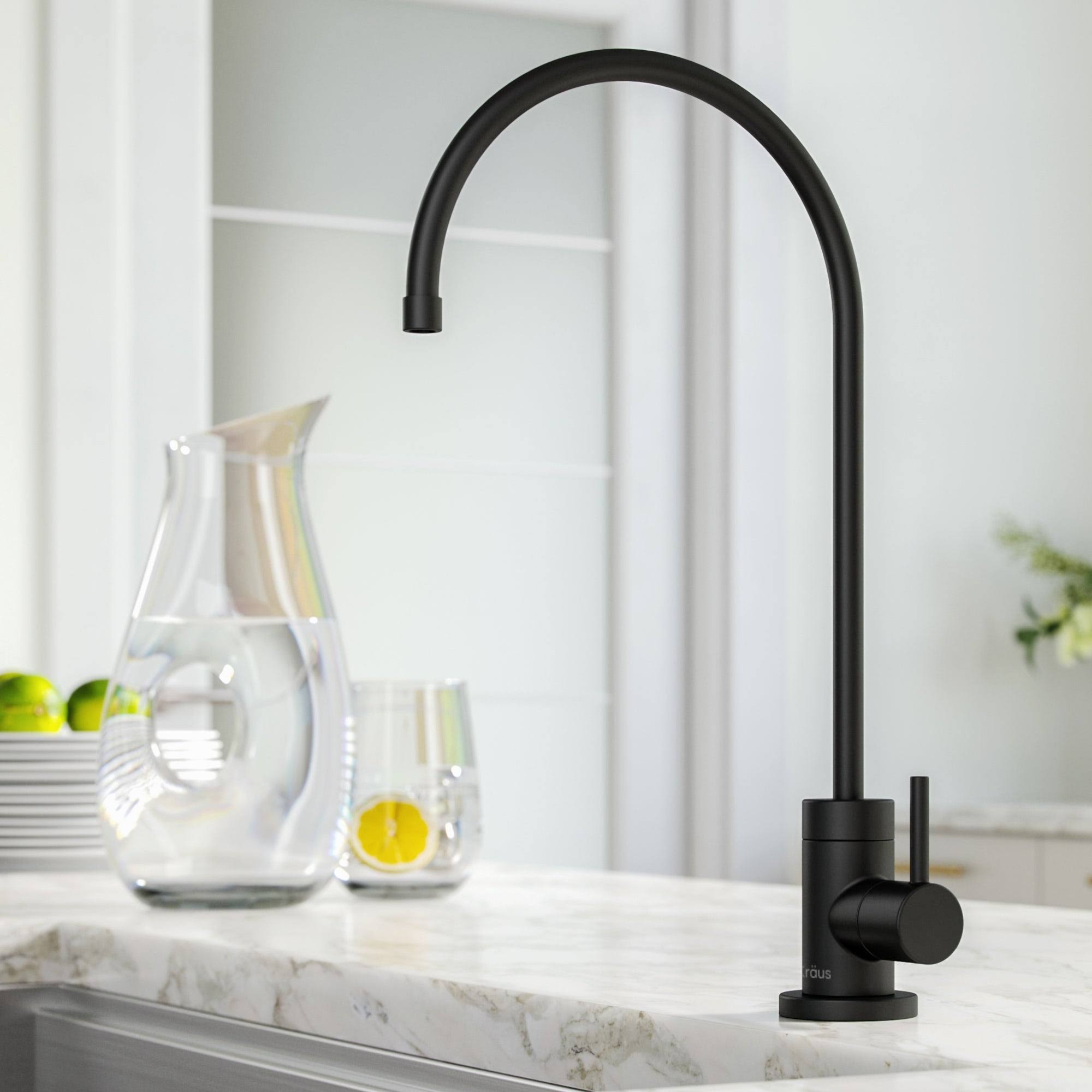 Kraus Purita Drinking Water Dispenser Kitchen Faucet - Matte Black FF-100MB