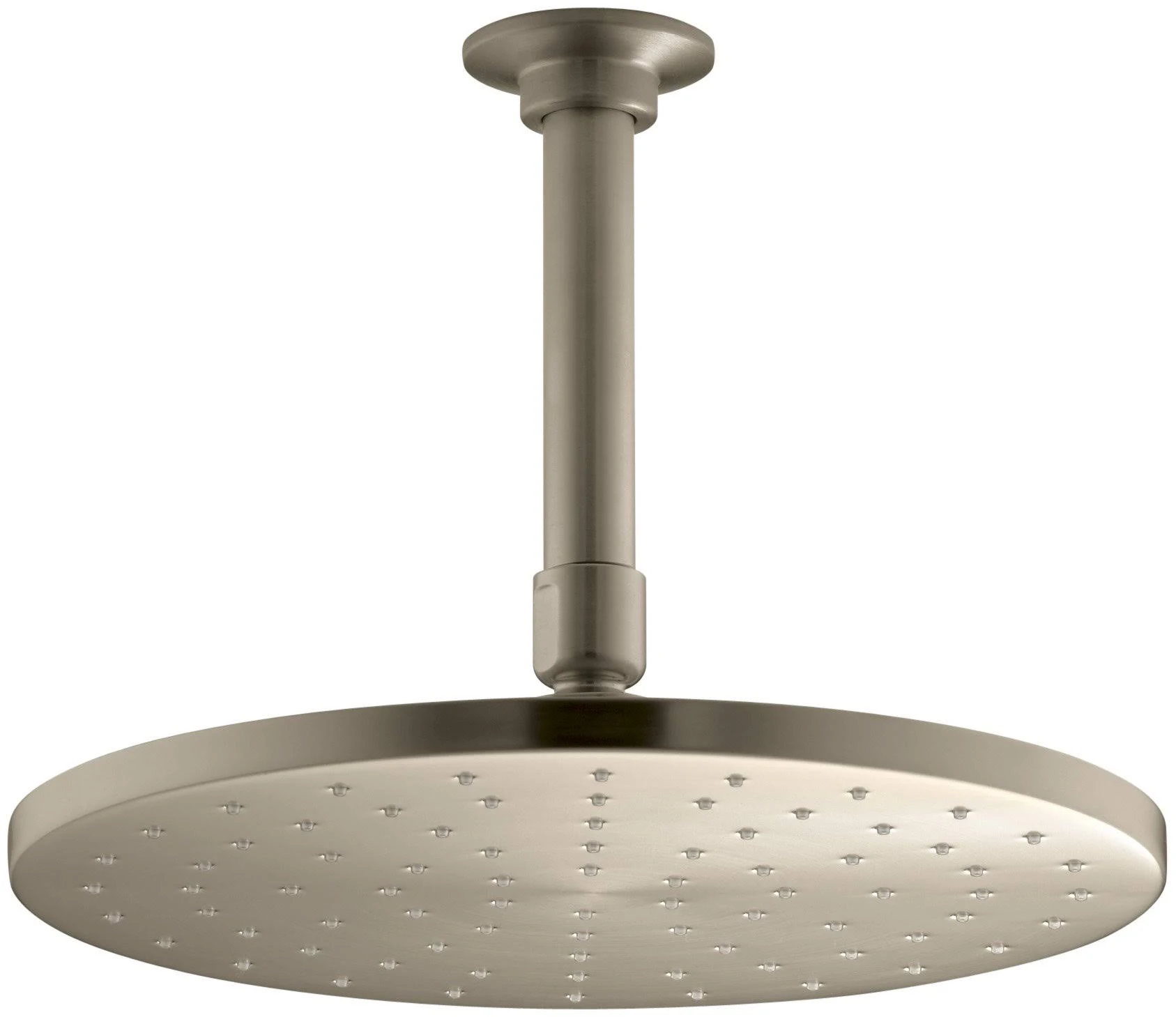 Kohler K-13689-BV 10x22 Contemporary Round 2.5 GPM Rainhead with Katalyst air-induction Technology - Vibrant Brushed Bronze