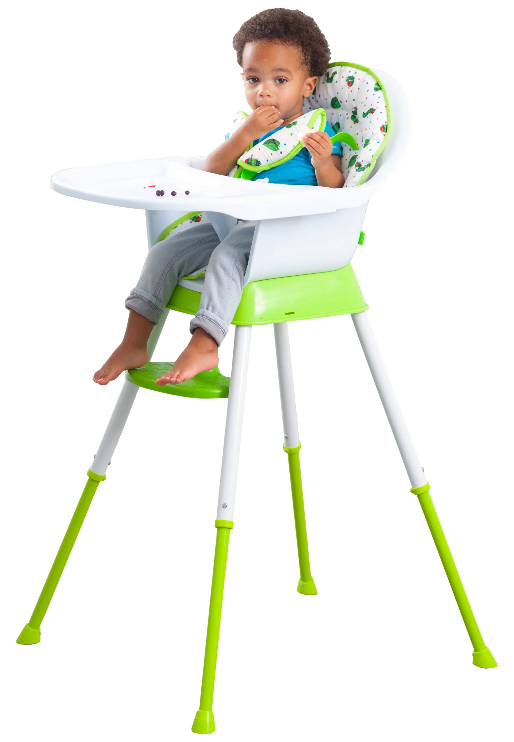 The World of Eric Carle Very Hungry Caterpillar 3-in-1 Convertible High Chair, Caterpillar and Leaves