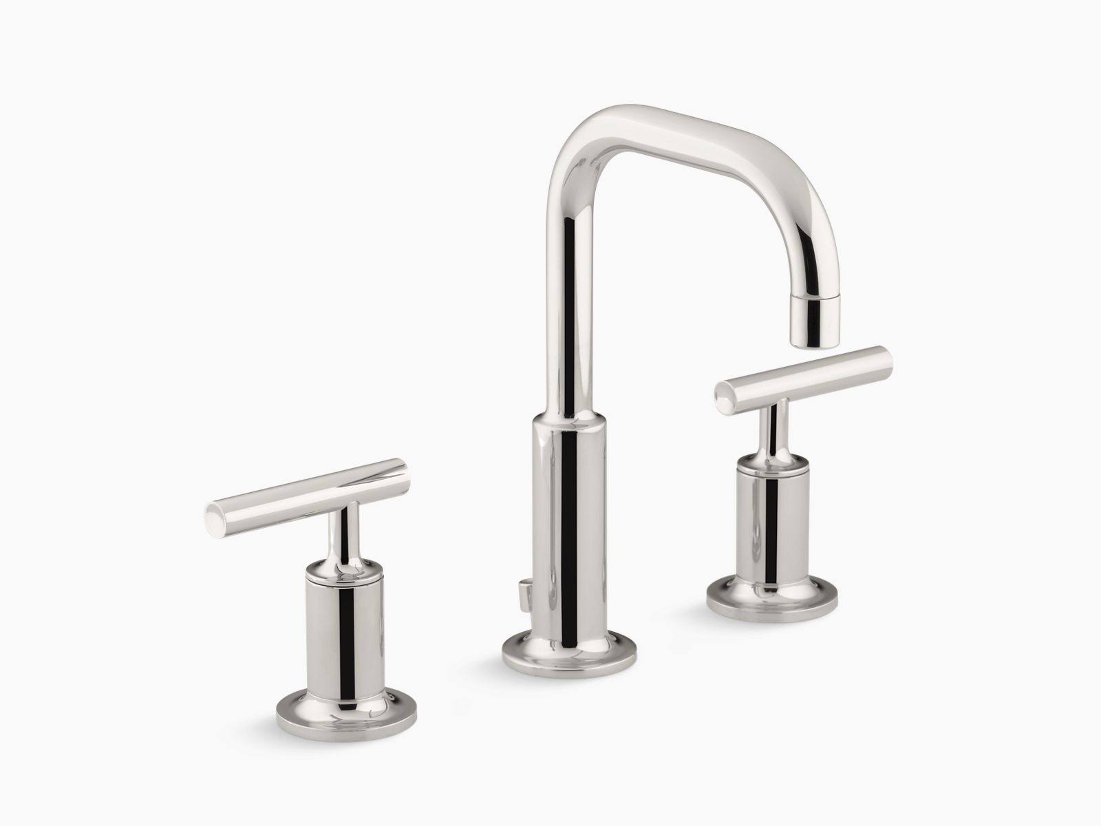 Kohler K-14406-4 Polished Nickel Purist Widespread Bathroom Faucet
