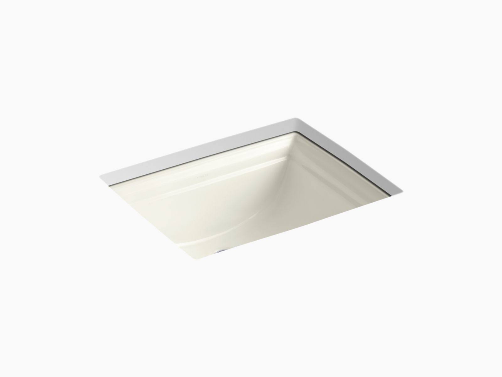 KOHLER K-2339-96 Memoirs Undermount Bathroom Sink, Biscuit