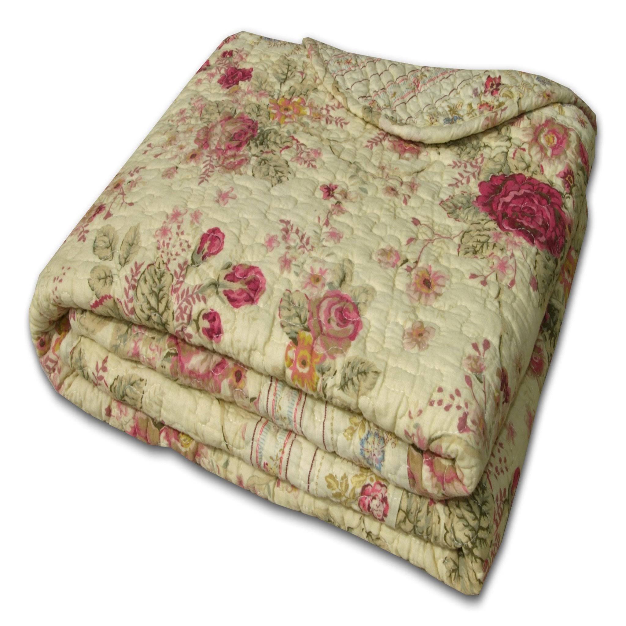 Greenland Home Antique Rose Accessory Throw Blanket