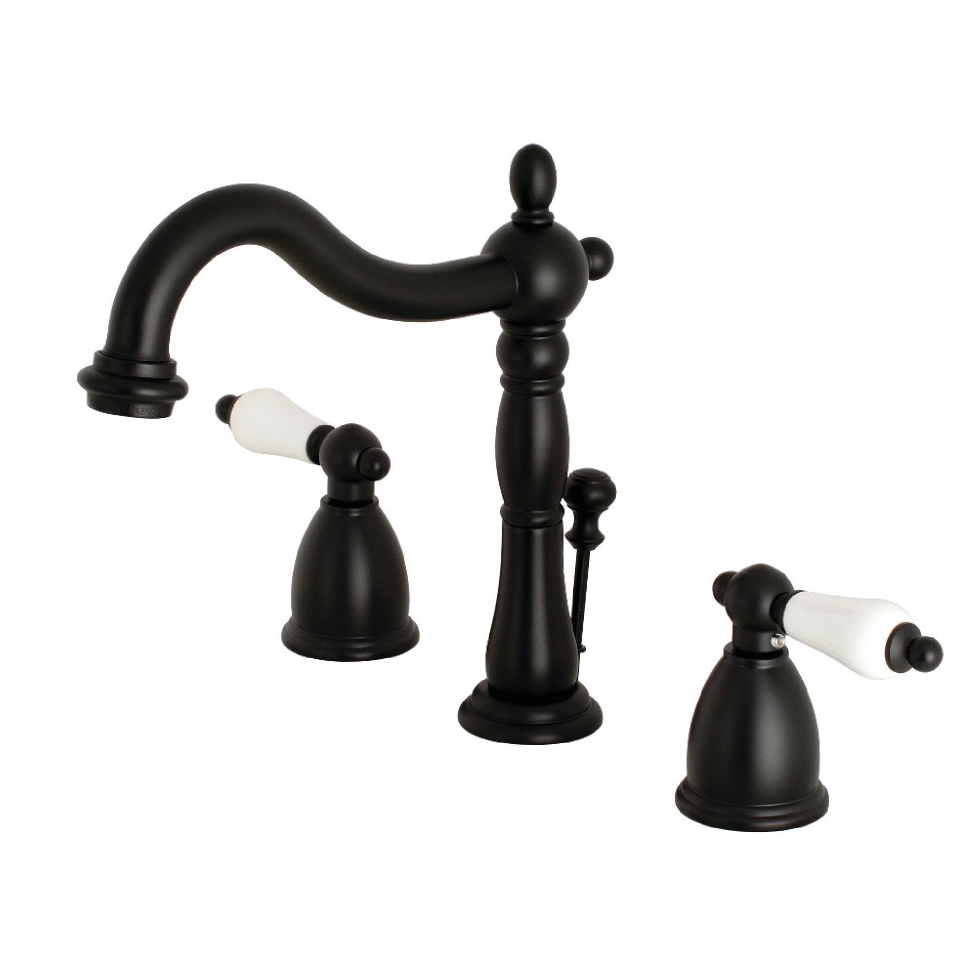 Kingston Brass Kb1970pl 8 in. Widespread Bathroom Faucet, Matte Black