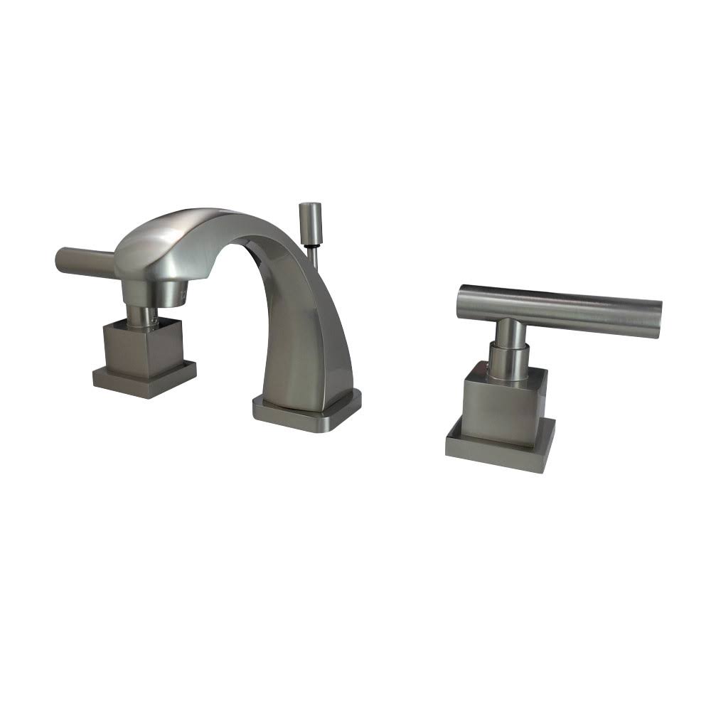 Kingston Brass KS4948CQL Claremont Mini Widespread Lavatory Faucet with Pop-Up, Satin Nickel