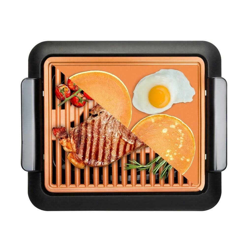 As Seen On Tv Gotham Steel Electric Smokeless Grill And Griddle, Copper/Black