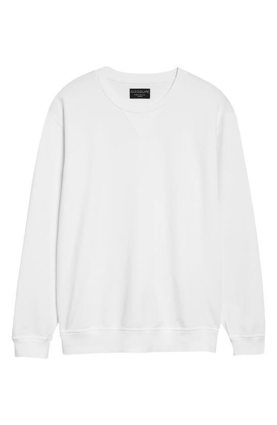 Goodlife Slim Micro Terry Crewneck Sweatshirt White
