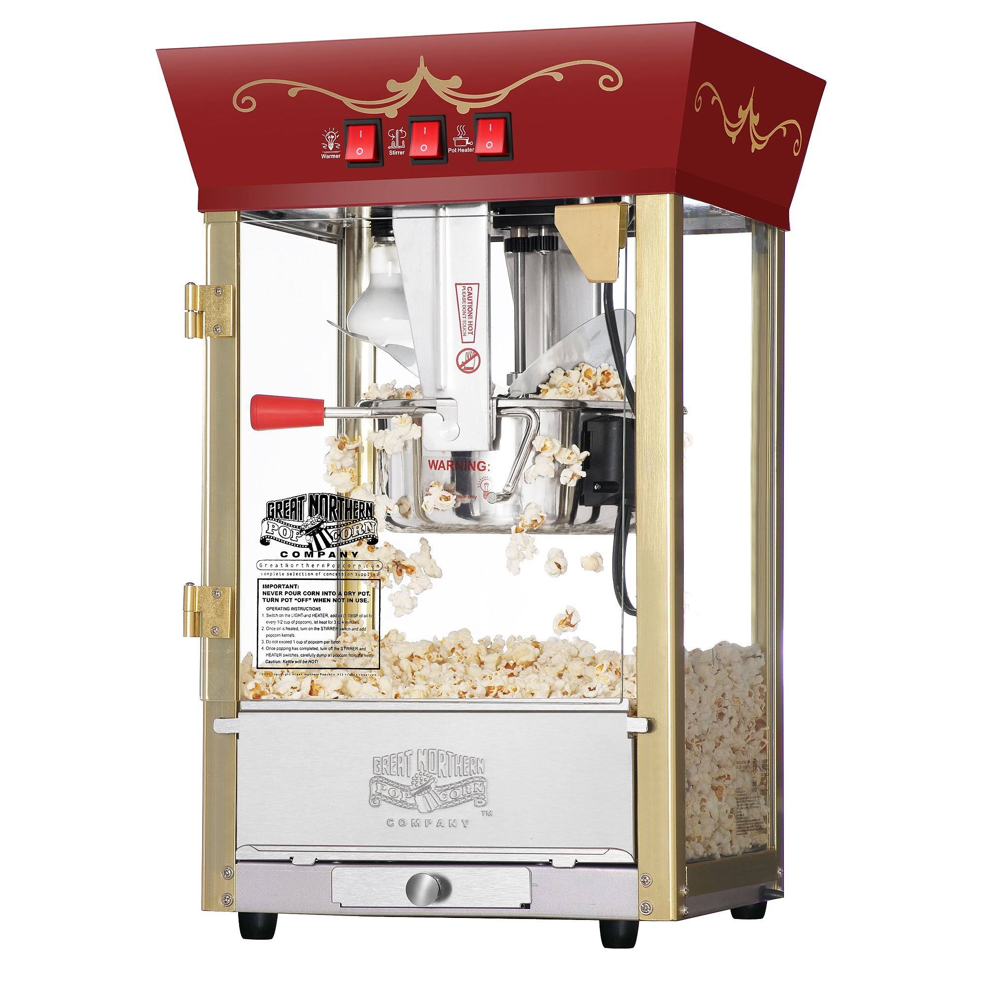 Great Northern Red 6091 Matinee Movie 8-Ounce Antique Popcorn Machine
