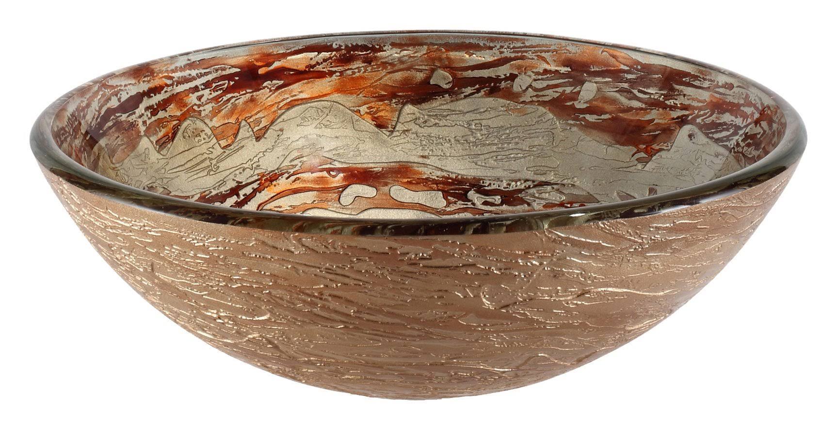 Vessel Sink Kraus GV-651-ORB Ares Glass/Oil Rubbed Bronze