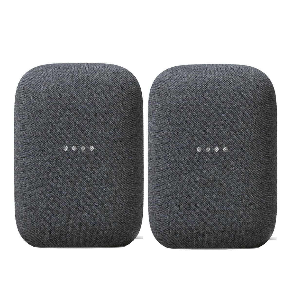 Google Nest Nest Audio Smart Speaker, Charcoal, 2-Pack GA01586-US 2