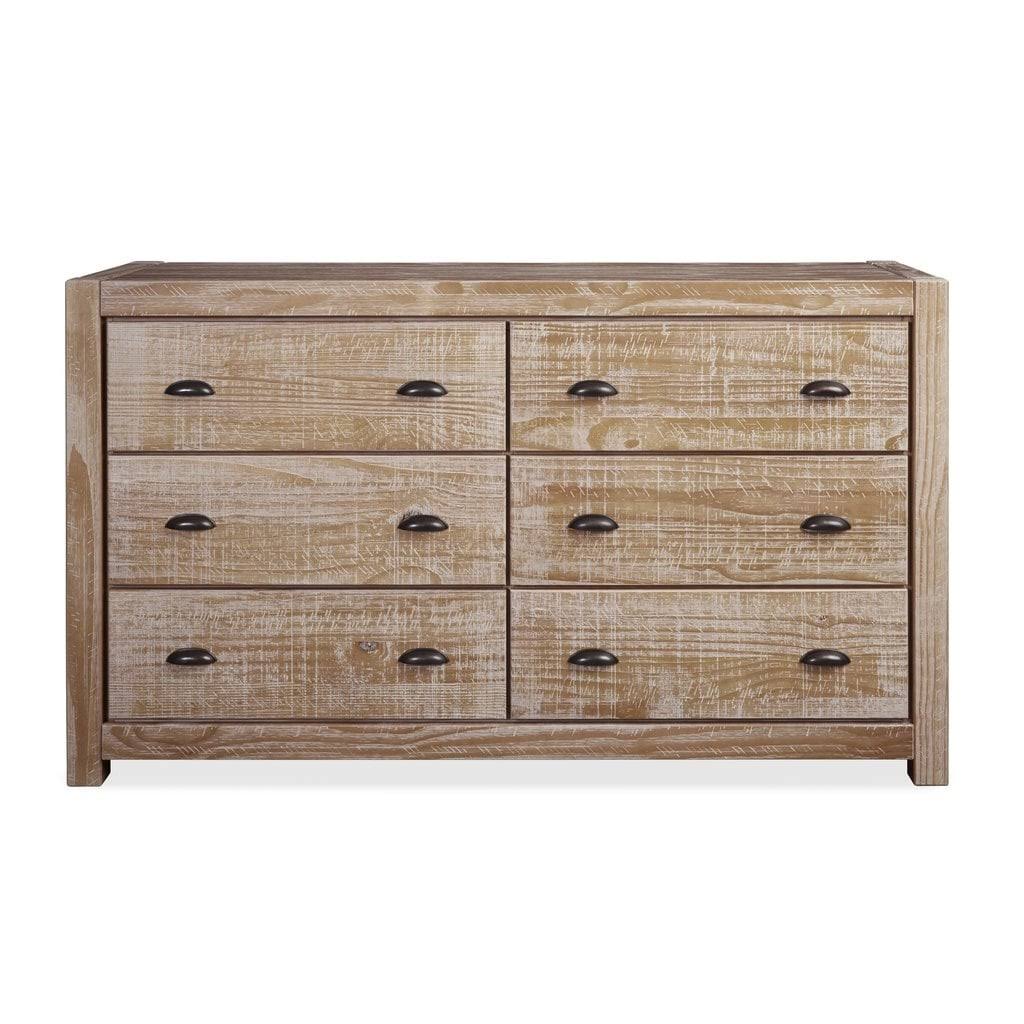 Grain Wood Furniture Montauk 6 Drawer Double Dresser, Beige