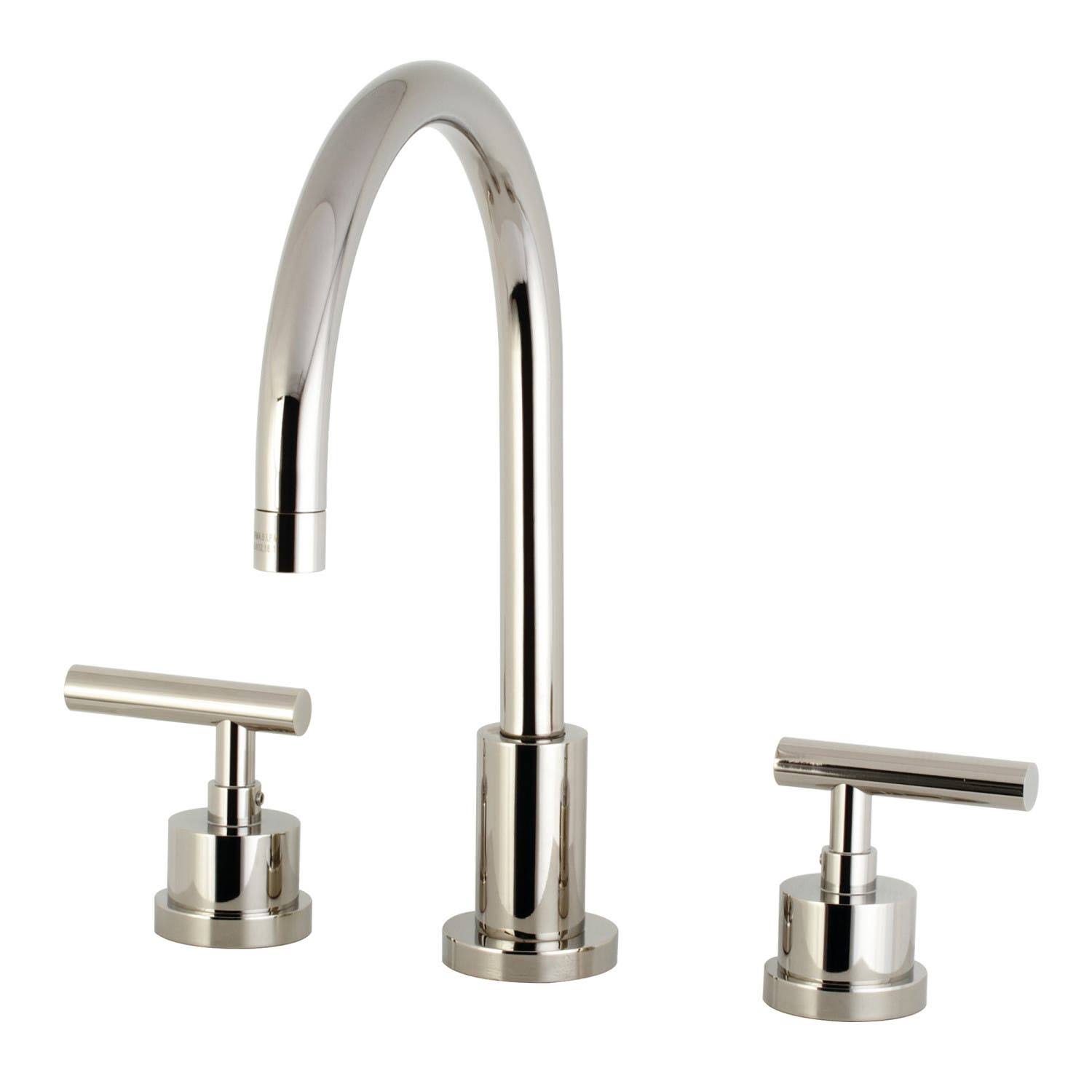Kingston Brass KS8926CML Manhattan 8 in. Widespread Bathroom Faucet Polished Nickel
