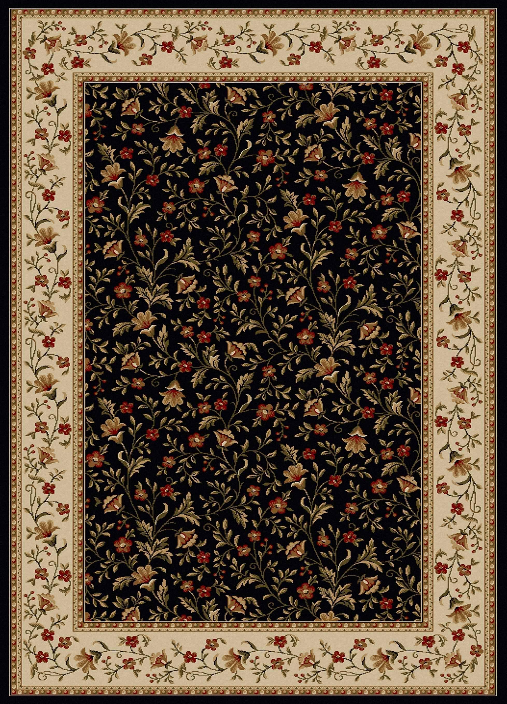 Radici Como 1593 5&5x22 x 7&7x22 Black Area Rug
