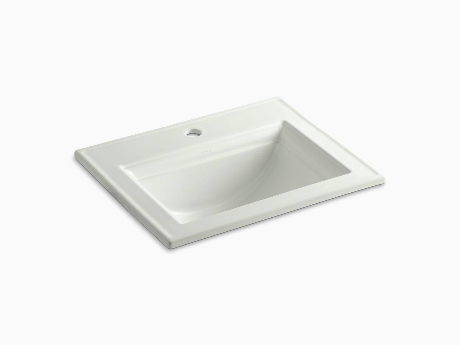 Kohler 2337-1-NY Memoirs Stately Drop-in Bathroom Sink with Single Faucet Hole - Dune