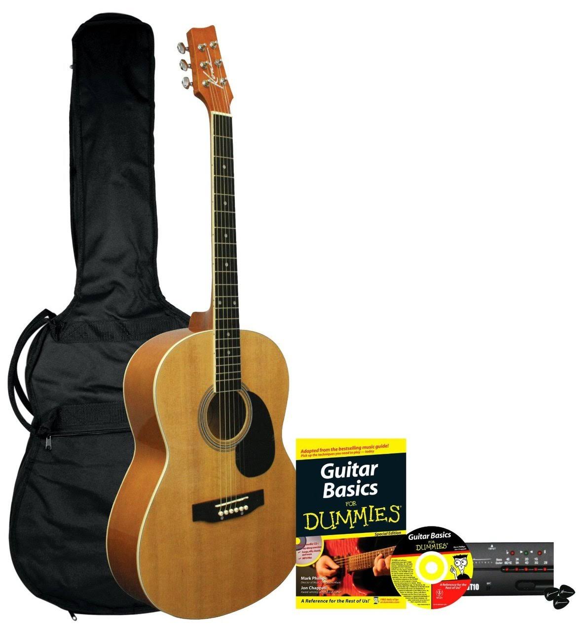 Kona Acoustic Dreadnought Guitar Beginners Pack, Gig Bag, Tuner Book/CD