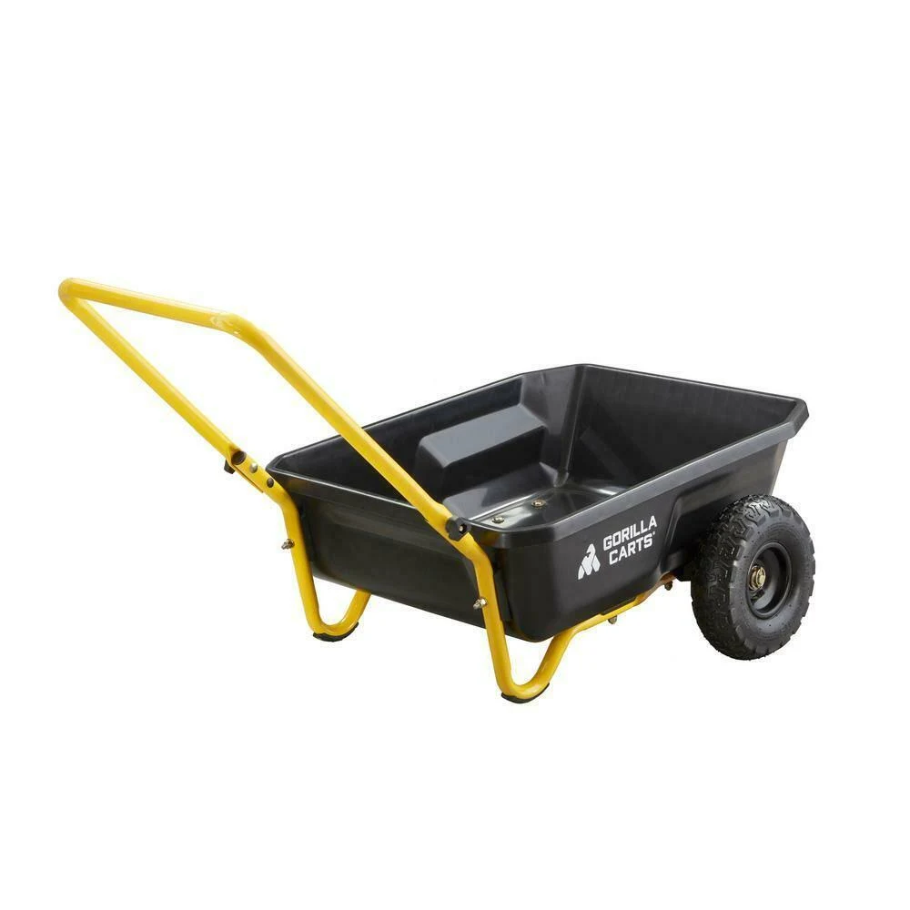 Gorilla Carts 4 Cu. ft. Poly Yard Cart