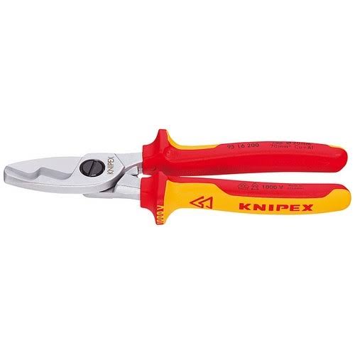Knipex, 95 16 200, Chrome Plated Insulated Cable Shears