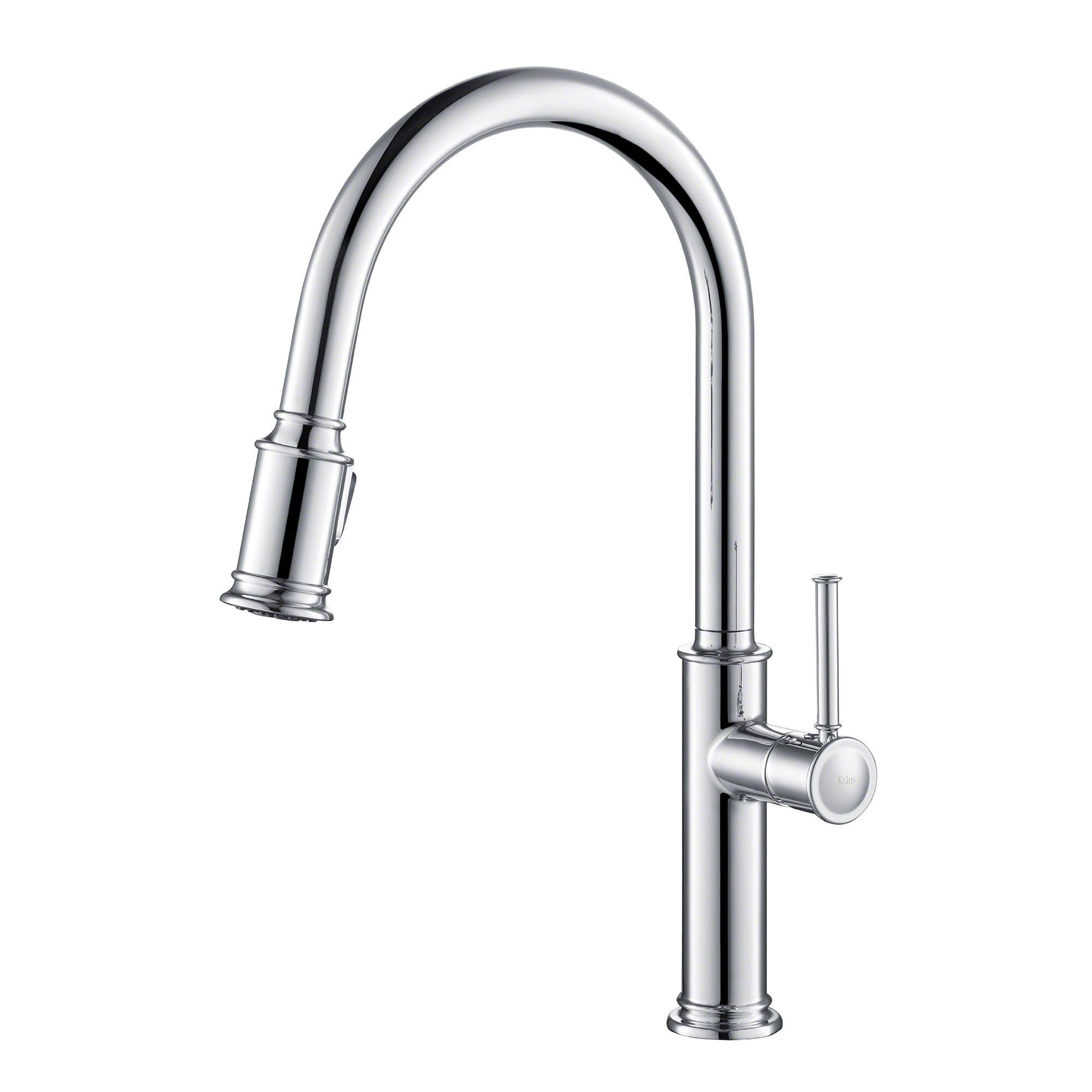 Kraus KPF-1680CH Sellette Single Handle Pull Down Kitchen Faucet with Dual Function Sprayhead, Chrome
