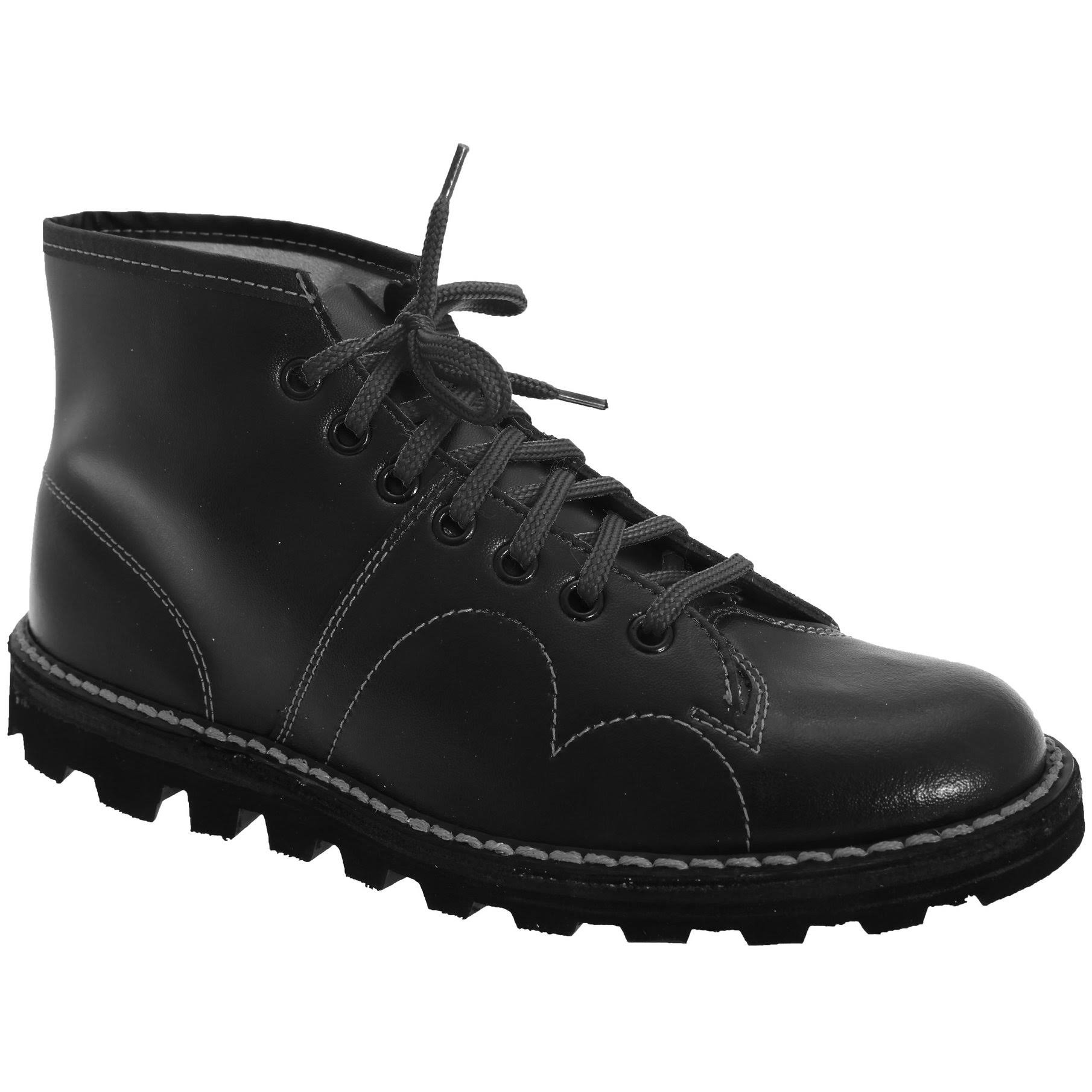 Grafters Unisex Original Leather Monkey Boots Black UK 9