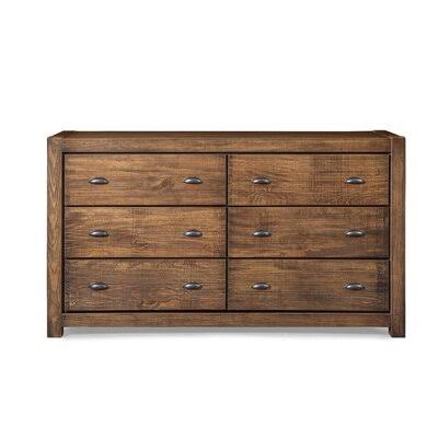 Montauk 6 Drawer Double Dresser Color: Rustic Walnut