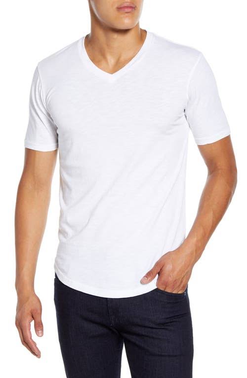 Goodlife Men&s Tri-Blend Scallop V-Neck T-Shirt | White