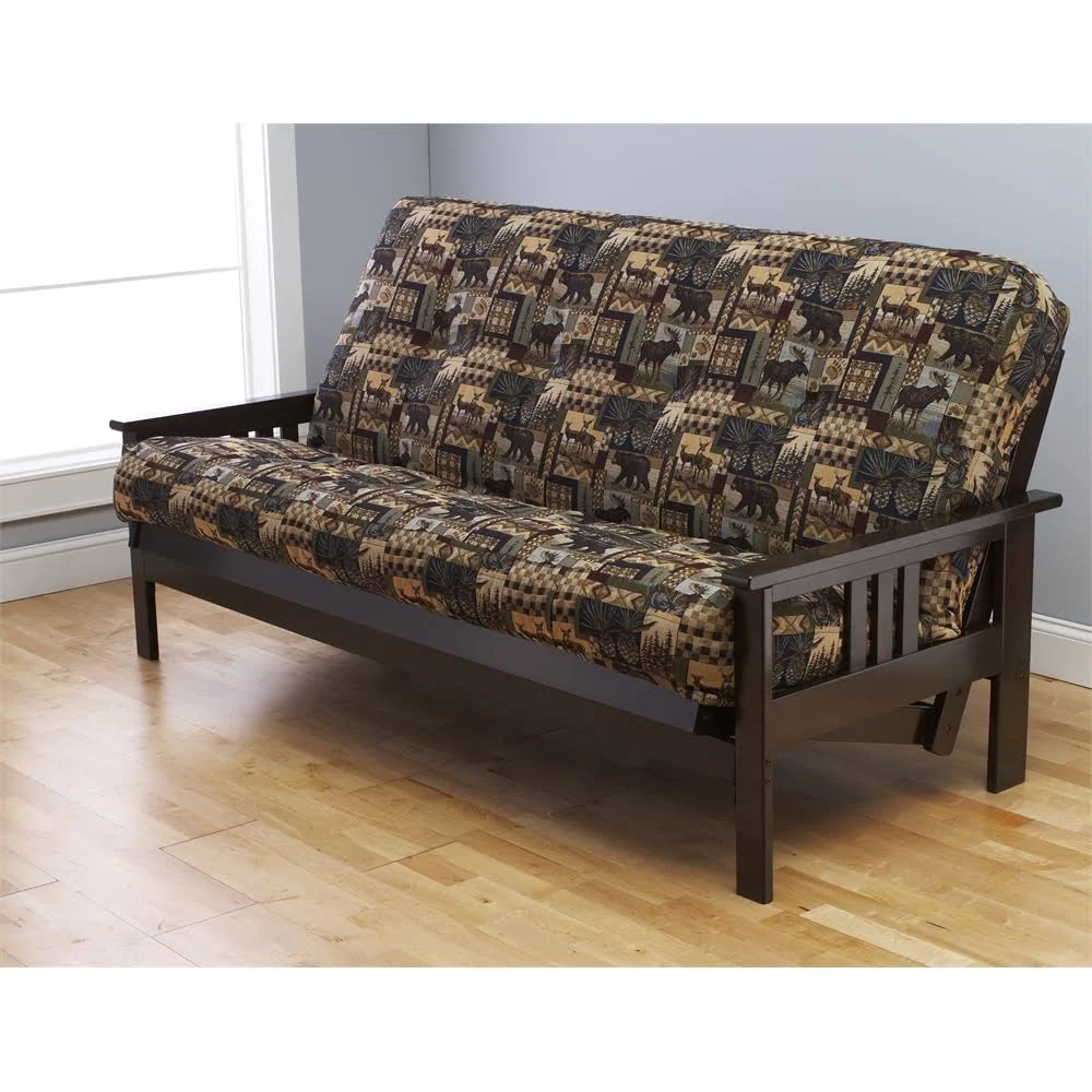 Kodiak Monterey Espresso Full Futon Frame with Peter&s Cabin Mattress