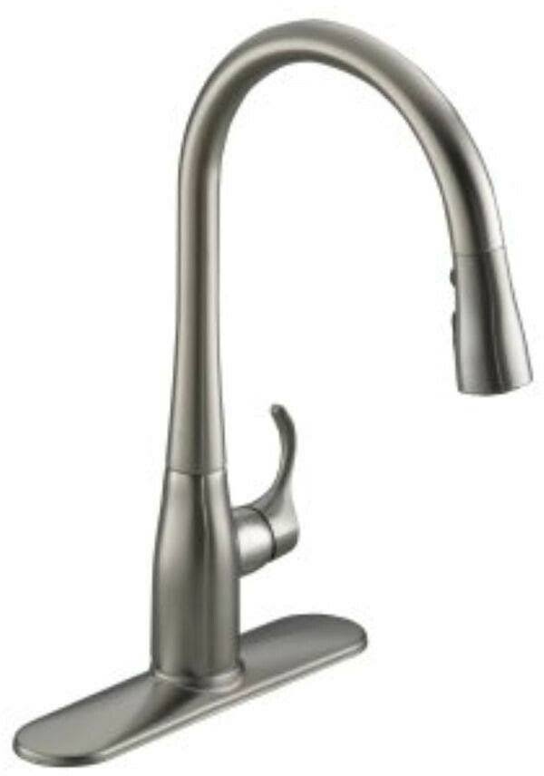 Kohler KR596SDVS Simplice Pull-Down Faucet with Soap Dispenser, Vibrant Stainless