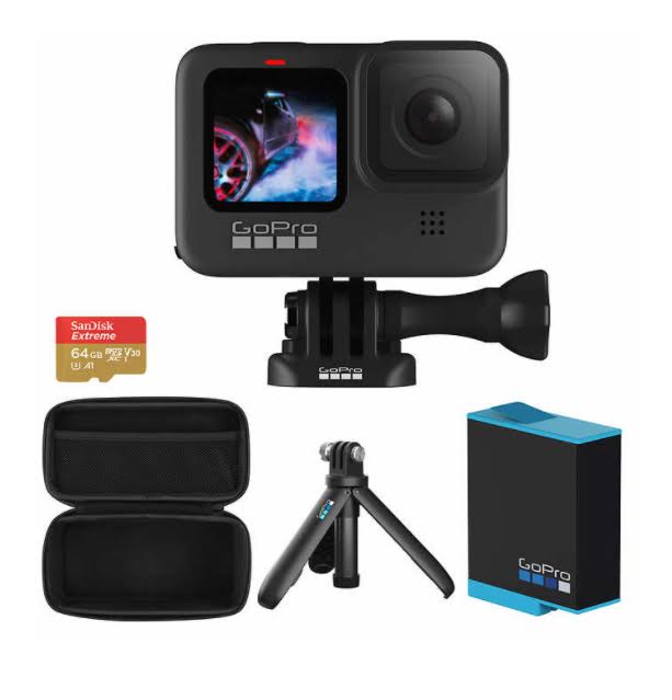 GoPro HERO9 5K UHD Action Camera Bundle - Black - Each