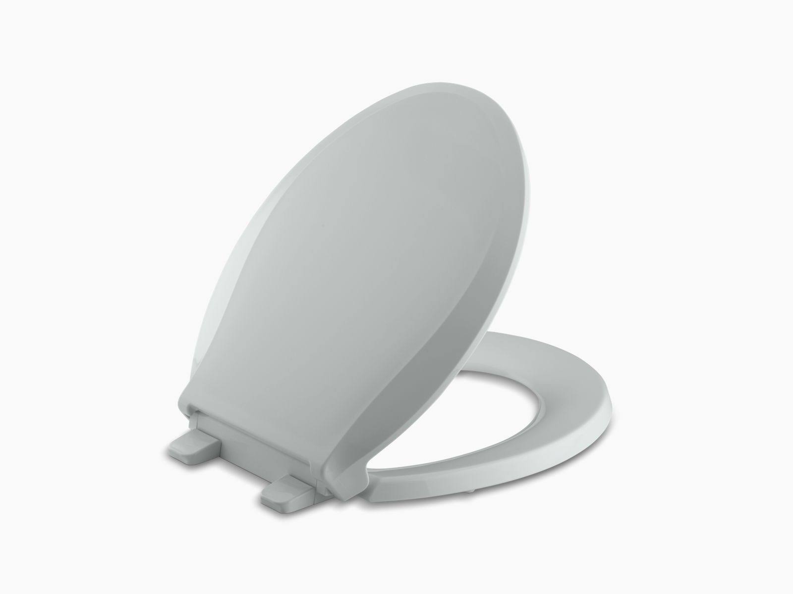 Kohler 4639-95 Cachet Quiet-Close with Grip-Tight Round-Front Toilet Seat - Ice Grey