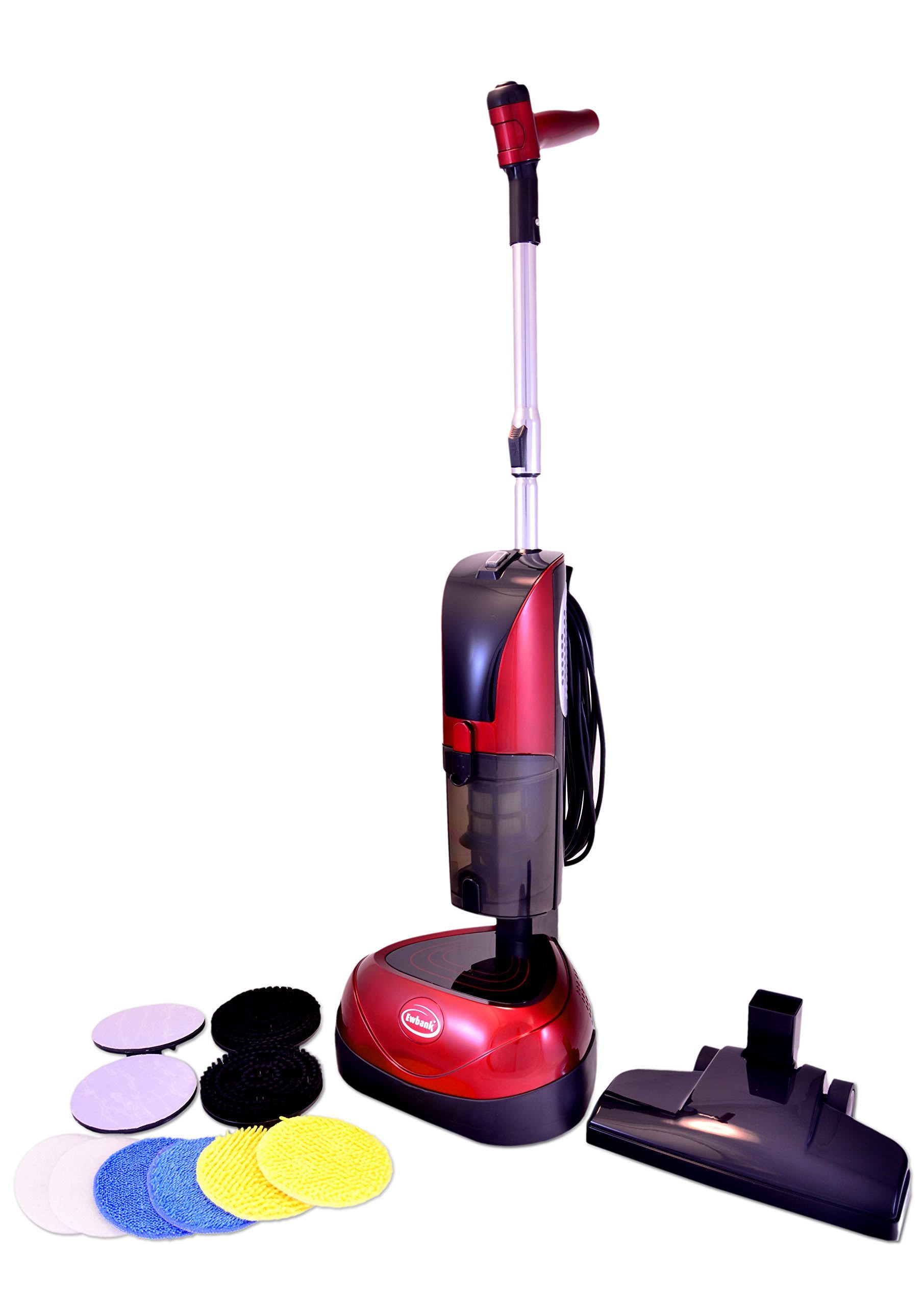 Ewbank Epv1100 4-in-1 Floor Cleaner, Scrubber, Polisher and Vacuum, Red Finish, 23-Foot Power Cord