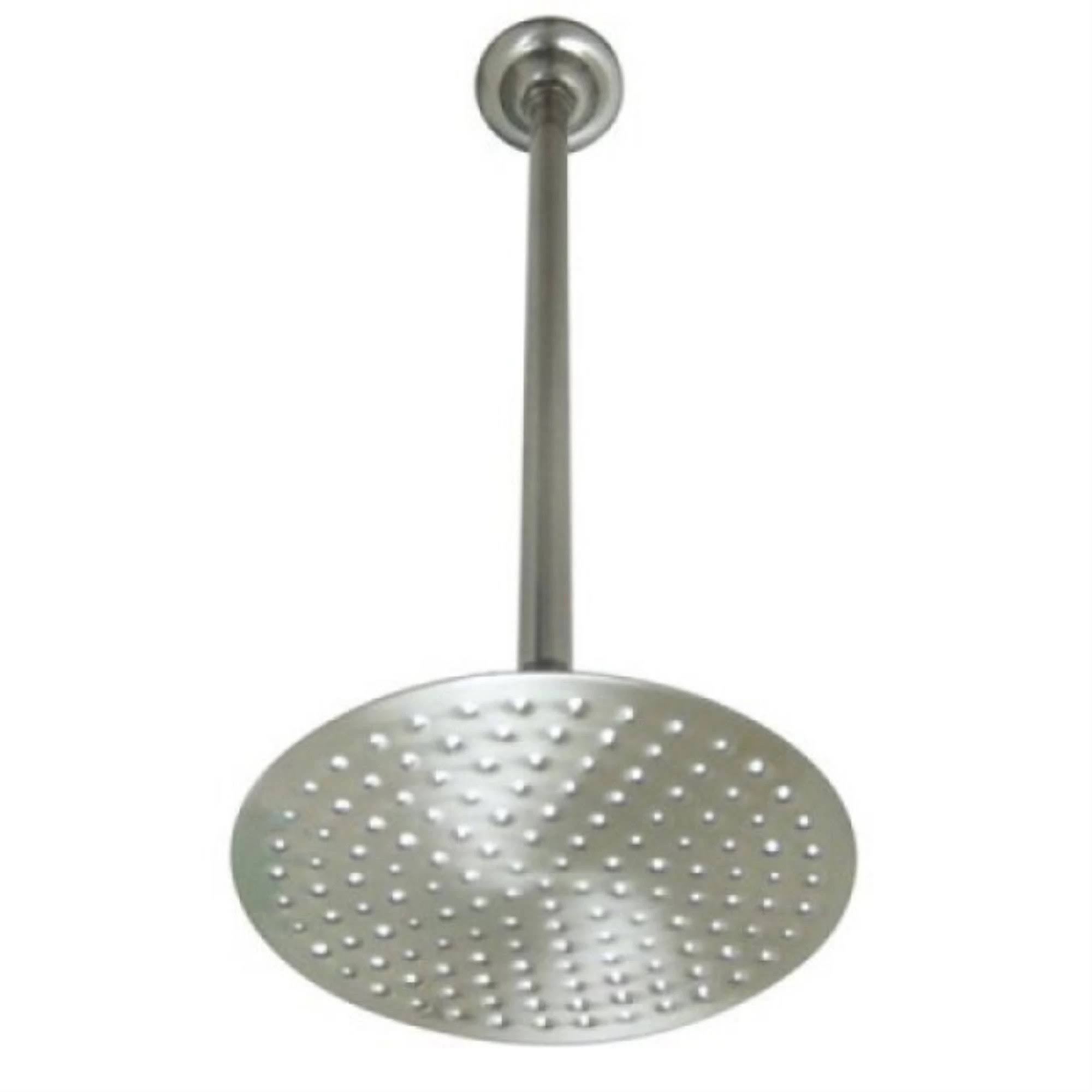 Kingston Brass Victorian 8x22 Shower Head with 17x22 Ceiling Mounted Shower Arm - Satin Nickel