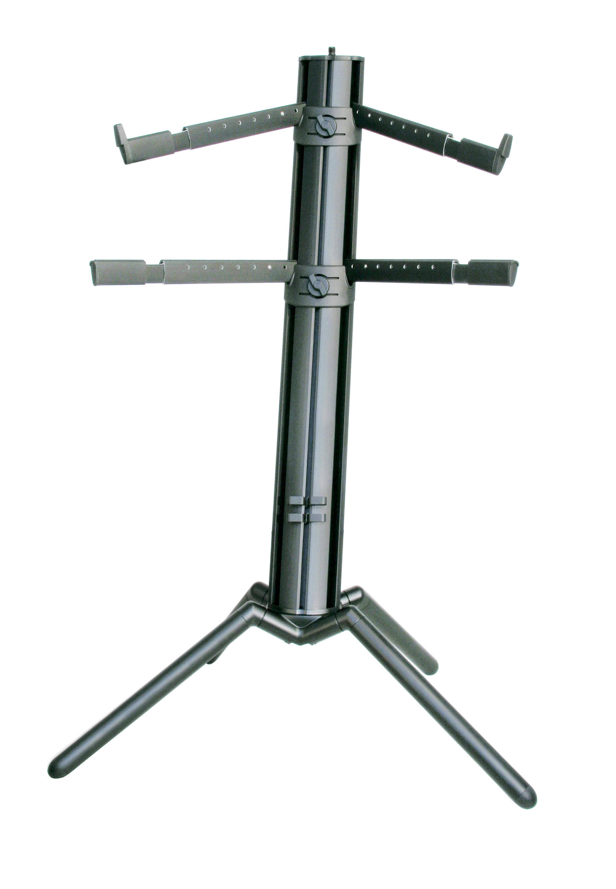 Ku0026M 18860 Spider Pro Keyboard Stand, Double Tier With Microphone