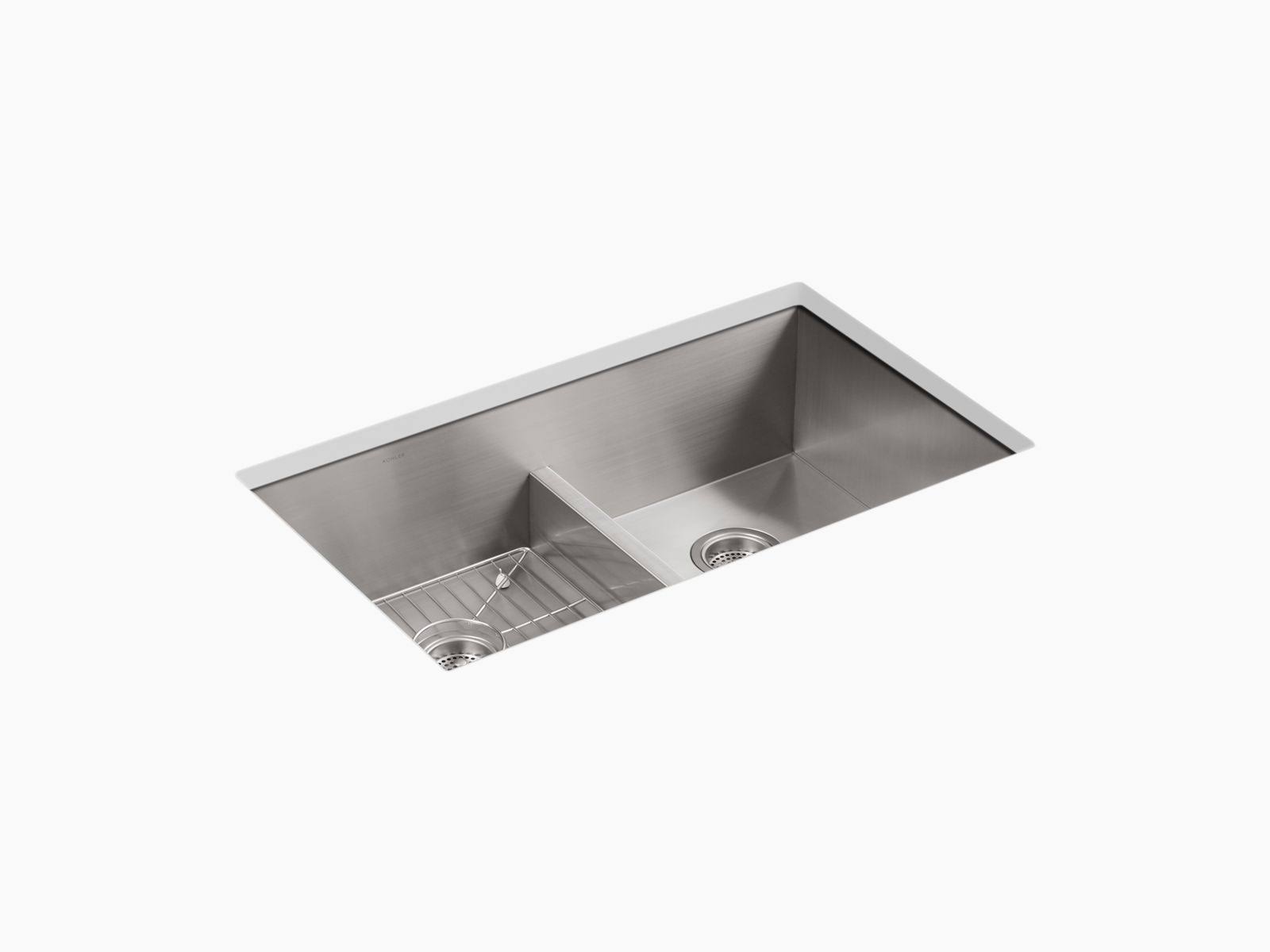 Kohler K-3838-4-NA Vault Smart Divide double-equal Kitchen Sink, Stainless Steel
