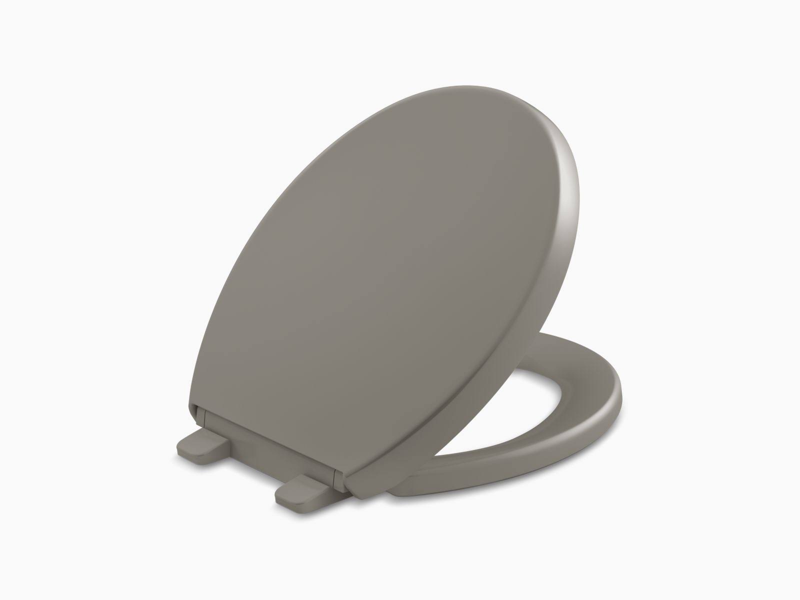 Kohler K-4009-K4 Reveal Quiet-Close Round-Front Toilet Seat with Grip-Tight Bumpers Cashmere